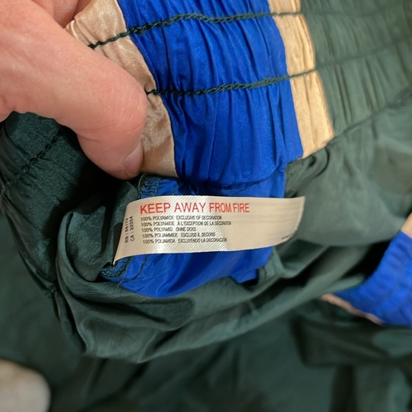 Free People Movement XLarge Green, Peach and Royal Blue Striped Track Pants - Picture 9 of 9